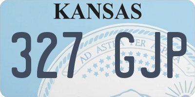 KS license plate 327GJP