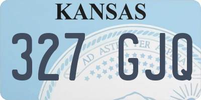 KS license plate 327GJQ