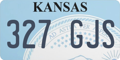 KS license plate 327GJS