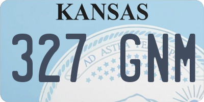 KS license plate 327GNM