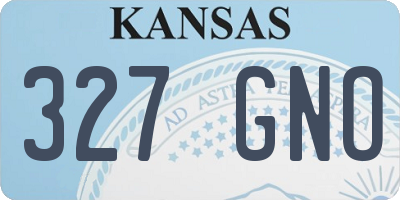 KS license plate 327GNO