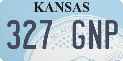 KS license plate 327GNP