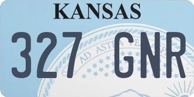 KS license plate 327GNR