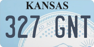 KS license plate 327GNT