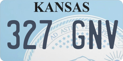 KS license plate 327GNV