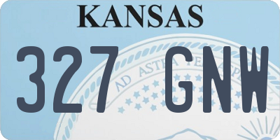 KS license plate 327GNW