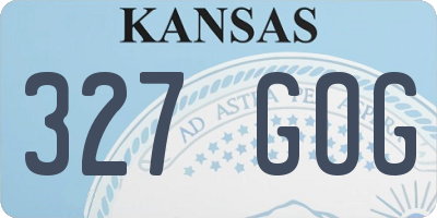 KS license plate 327GOG