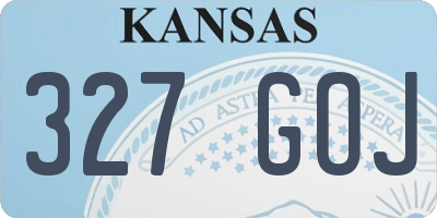 KS license plate 327GOJ