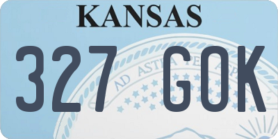 KS license plate 327GOK
