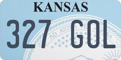 KS license plate 327GOL