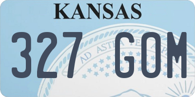 KS license plate 327GOM