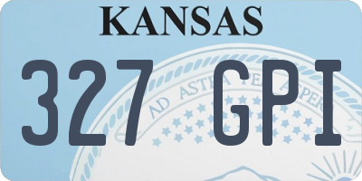 KS license plate 327GPI