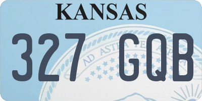 KS license plate 327GQB