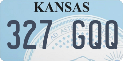 KS license plate 327GQQ