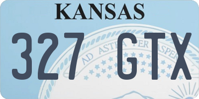 KS license plate 327GTX