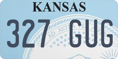 KS license plate 327GUG