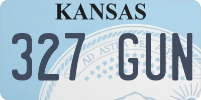 KS license plate 327GUN
