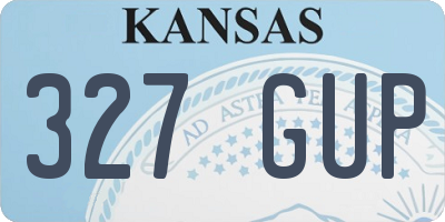 KS license plate 327GUP