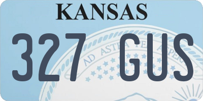 KS license plate 327GUS