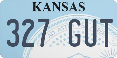 KS license plate 327GUT