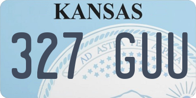 KS license plate 327GUU