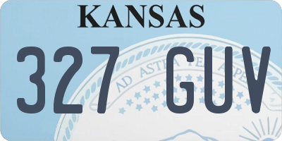 KS license plate 327GUV