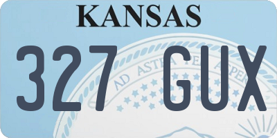 KS license plate 327GUX