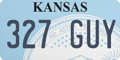 KS license plate 327GUY