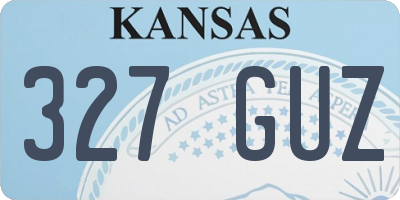 KS license plate 327GUZ