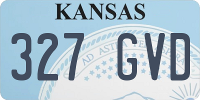 KS license plate 327GVD