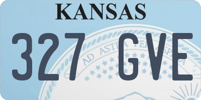 KS license plate 327GVE