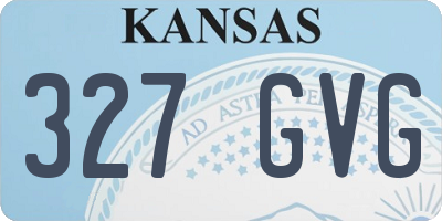KS license plate 327GVG