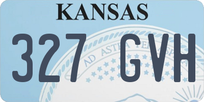 KS license plate 327GVH