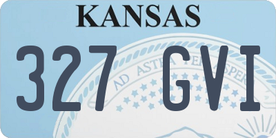 KS license plate 327GVI