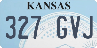 KS license plate 327GVJ