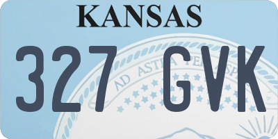 KS license plate 327GVK