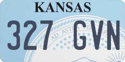 KS license plate 327GVN