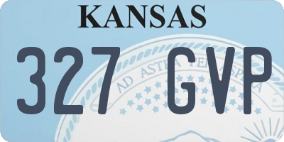KS license plate 327GVP