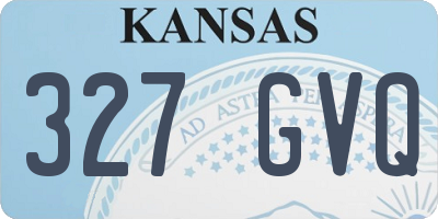 KS license plate 327GVQ