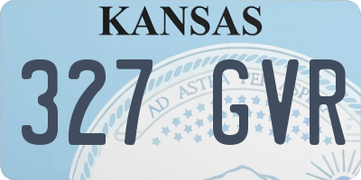 KS license plate 327GVR