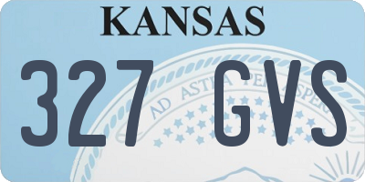 KS license plate 327GVS