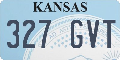 KS license plate 327GVT