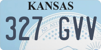 KS license plate 327GVV