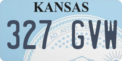 KS license plate 327GVW