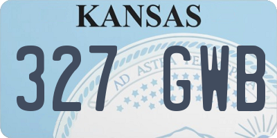 KS license plate 327GWB