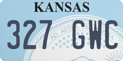KS license plate 327GWC