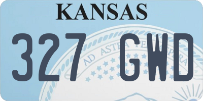 KS license plate 327GWD