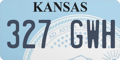 KS license plate 327GWH