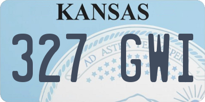 KS license plate 327GWI