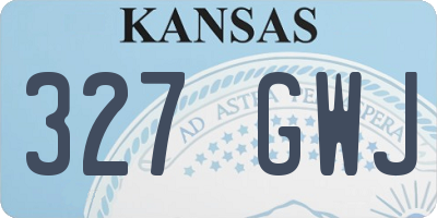 KS license plate 327GWJ